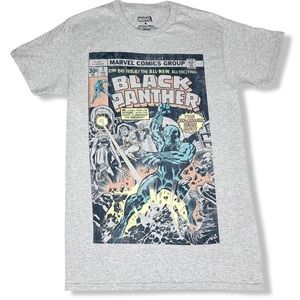 Marvel Comics Black Panther Big Issue Men Gray Tee